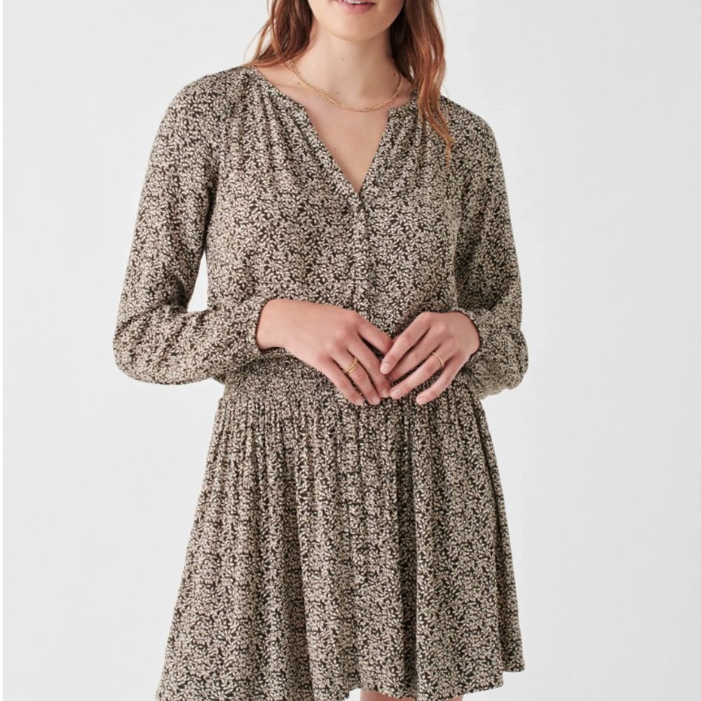 Faherty Montara Leaf Batik Dress Size XS